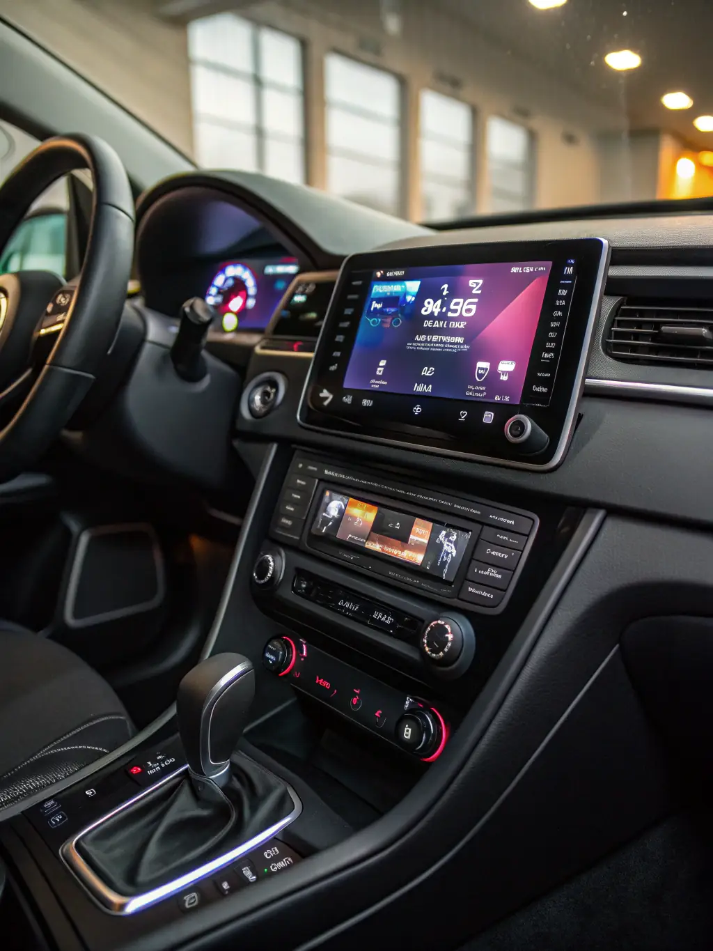 A close-up of a Bluetooth module being integrated into a car's audio system, highlighting the seamless connectivity and modern features.